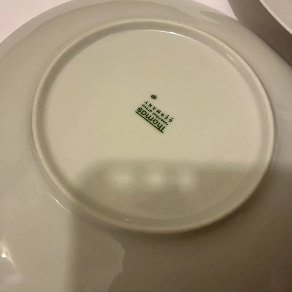 Thomas Rosenthal Germany 2 salad plates 8.5”Loft Weiss Ribbed Concentric Circles